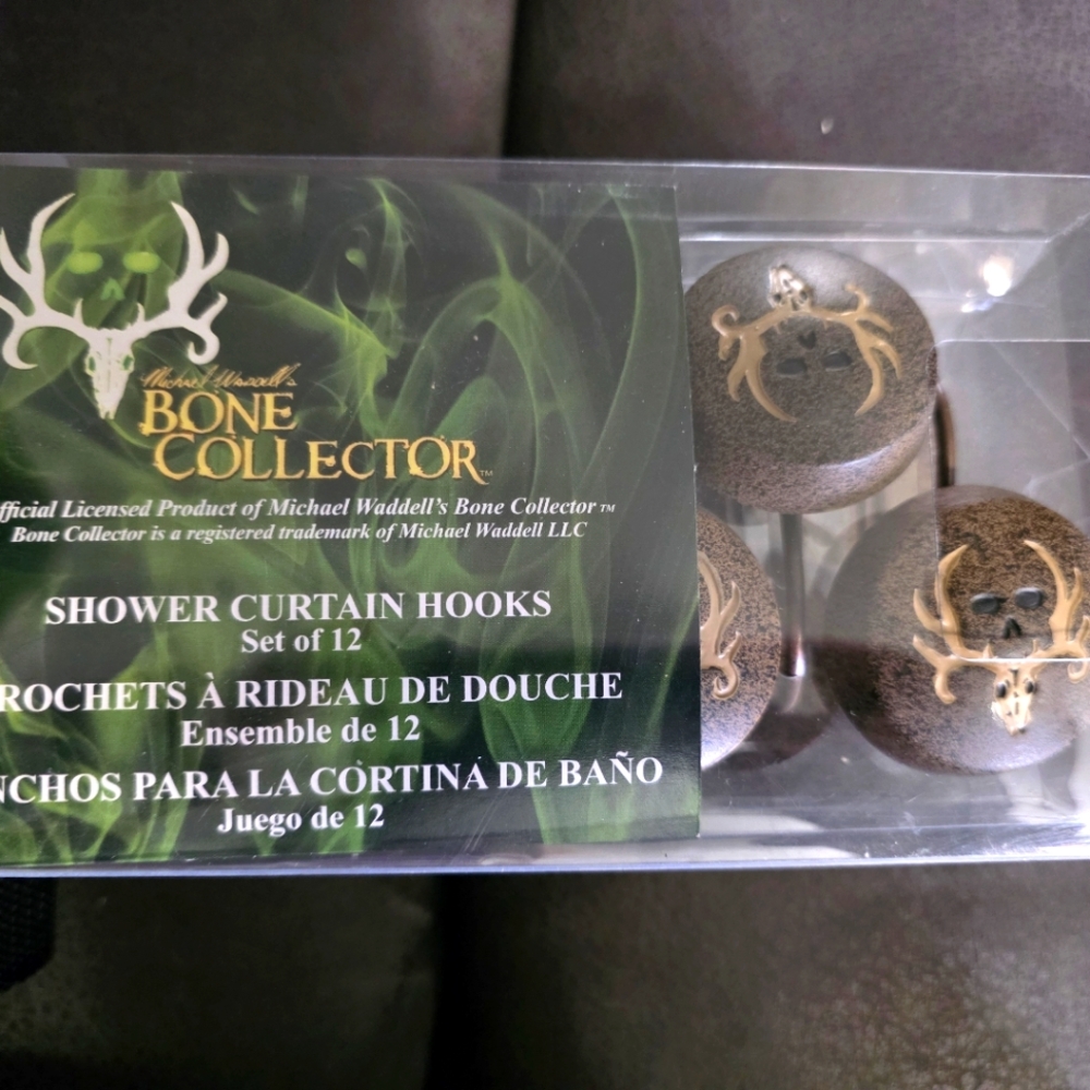 Shower Curtain Hooks - Bone Collector